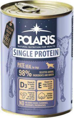 Polaris Single Protein paté Pes Telecí, konzerva 400 g PRODEJ PO BALENÍ (6 ks)