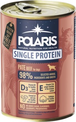 Polaris Single Protein paté Pes Hovězí, konzerva 400 g PRODEJ PO BALENÍ (6 ks)