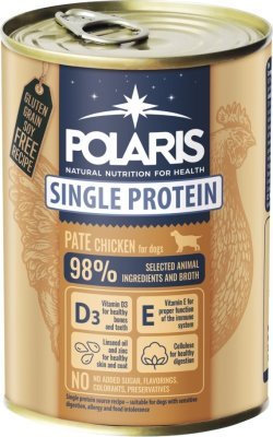 Polaris Single Protein paté Pes Kuřecí, konzerva 400 g PRODEJ PO BALENÍ (6 ks)