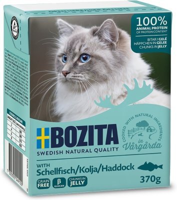 Bozita Cat kousky v želé s treskou, tetrapak 370 g