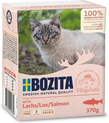 Bozita Cat kousky v omáčce s lososem, tetrapak 370 g