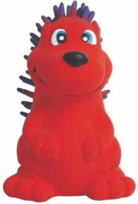 Latexová hračka s pískadlem - červený ježek 7,5 cm
