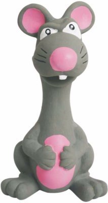 Latexová hračka se zvukem - zvíře šedé 15 cm