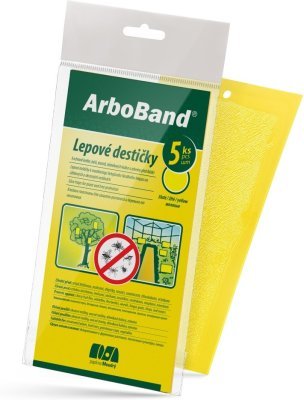 Lepové desky do květináčů, žluté (5 ks)