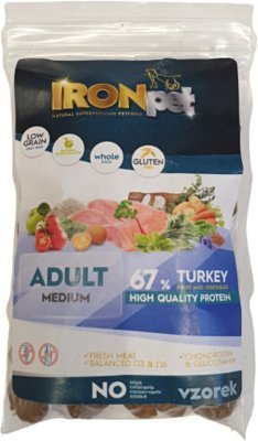 Vzorek IRONpet Dog Adult Medium Turkey (Krocan) 100 g
