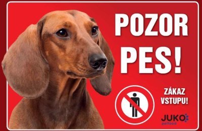 Cedulka plast JEZEVČÍK hladkosrstý hnědý