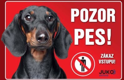Cedulka plast JEZEVČÍK hladkosrstý černý