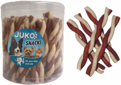 Jerky tyčinka kroucená Vanilka & kuře JUKO Snacks (50 ks)