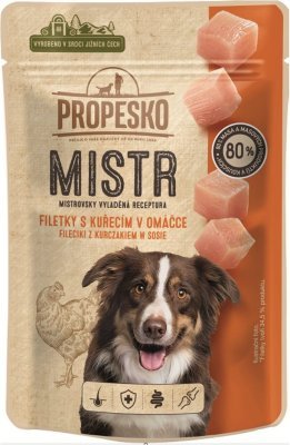 PROPESKO Dog Mistr kuřecí v omáčce, kapsa 85 g