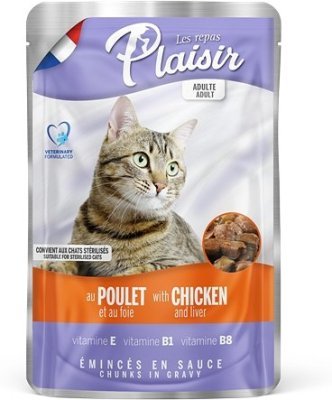 Plaisir Cat kuřecí & játra, kapsička 100 g