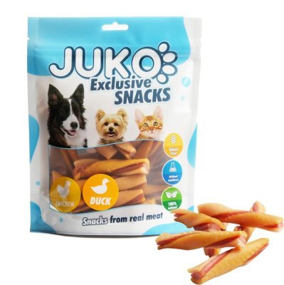 Chicken, Duck & Pumpkin Tricolor Twist JUKO Snacks 250 g