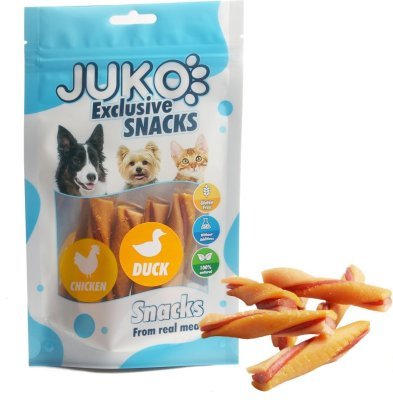Chicken, Duck & Pumpkin Tricolor Twist JUKO Snacks 70 g