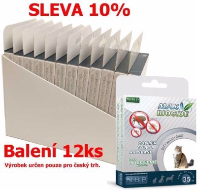 Max Biocide Collar Cat repelentní obojek, kočka 42 cm (12 ks) !CZ!