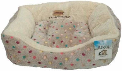 Pelíšek s puntíky Extra soft Bed šedá XS 47 cm
