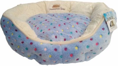 Pelíšek s puntíky Extra soft modrá M 57x52x14 cm