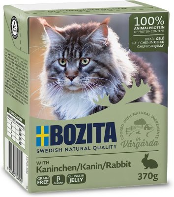 Bozita Cat kousky v želé s králičím, tetrapak 370 g