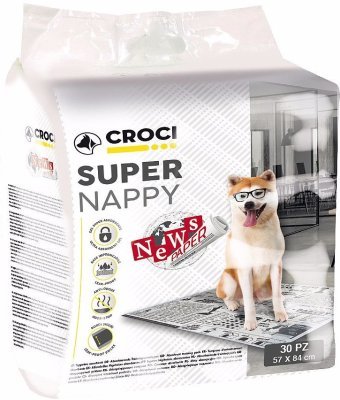 Návyková podložka Super Nappy Noviny 57 x 54 cm (30 ks)