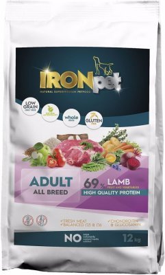 IRONpet Dog Adult All Breed Lamb (Jehněčí) 12 kg
