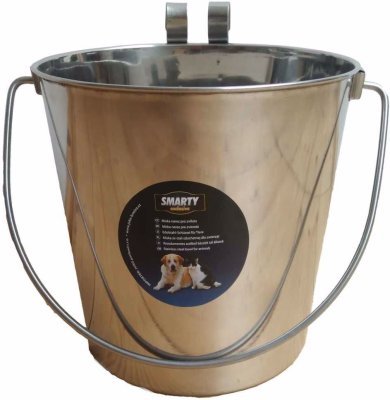Nerez kyblík s háky na krmení, vodu 3,7 l