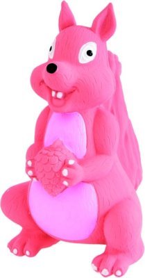Hračka pes - veverka latex 15 cm