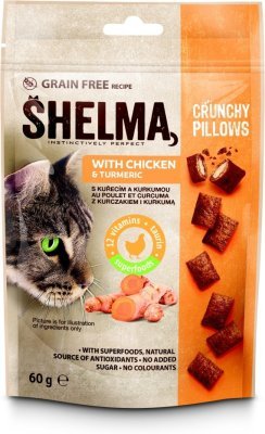 SHELMA polštářky s kuřecím a kurkumou GF 60 g