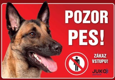 Cedulka plast BELGICKÝ OVČÁK MALINOIS