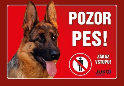 Cedulka plast NĚMECKÝ OVČÁK