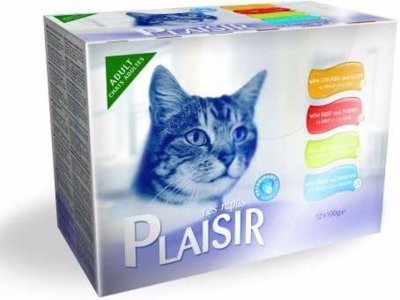 Plaisir Cat Multipack, kapsičky 100 g (12 ks)