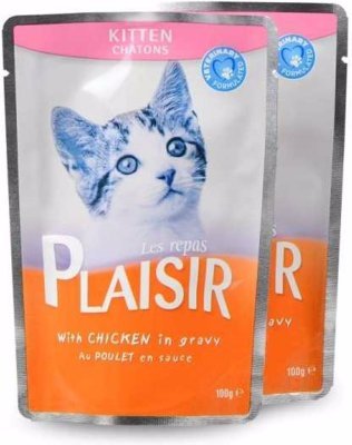 Plaisir Cat Kitten kuřecí v omáčce, kapsička 100 g
