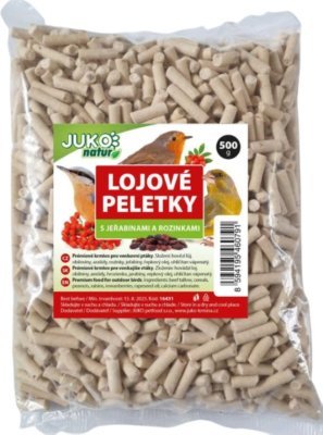 Lojové peletky s rozinkami a jeřabinami JUKO 500 g