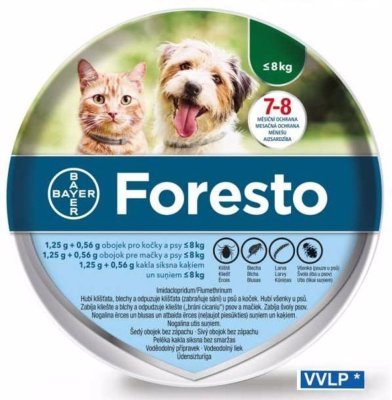 Foresto pro kočky a psy do 8 kg 1,25 + 0,563 g