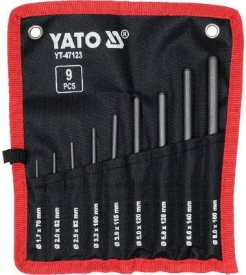 Sada vyrážečů 9 ks, 70 - 160 mm Yato YT-47123