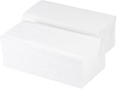 Papírové ručníky ZZ 2-vr. bílé, bělost 78%, 3990ks, Papernet