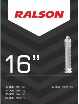 Duše Ralson 16" x 1.75–2.125 (47/57-305) – DV 22 mm
