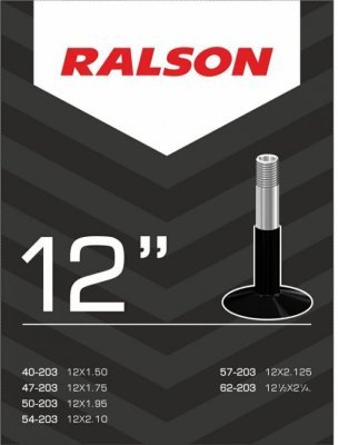 Duše Ralson 12" x 1.5–2.125 (40/57-203) – AV 31 mm, zahnutí 45°