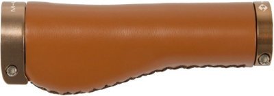 Gripy aero hnědé imitace kůže 135mm