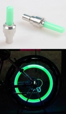 Čepička ventilku led zelená