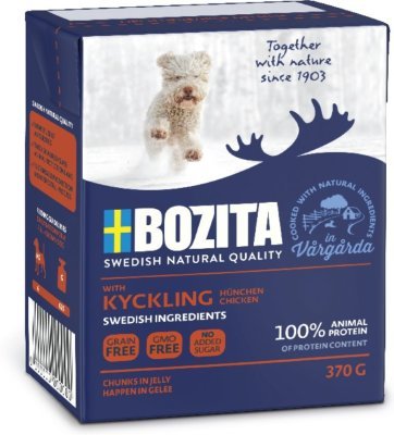 Bozita Dog kousky v želé s kuřecím masem 370 g PRODEJ PO BALENÍ (6 ks)