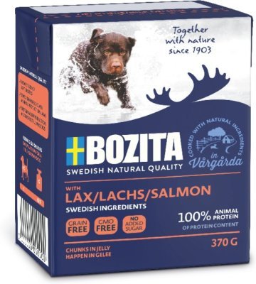 Bozita Dog kousky v želé s lososem 370 g PRODEJ PO BALENÍ (6 ks)