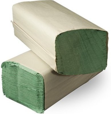 Papírový ručník ZZ 1vr, zelený 4000ks 25x23cm