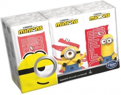 Kapesníky Minions s potiskem 4 vrstvé, folie 6 ks