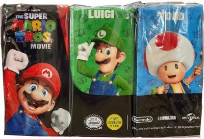Kapesníky Super Mario s potiskem 4 vrstvé, folie 6 ks