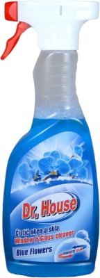 Dr. House čistič oken s rozprašovačem Blue flower 500 ml