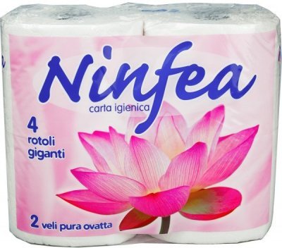 NINFEA toaletní papír vícenásobným návinem 2 vrstvý 4 ks