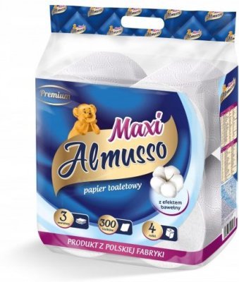 Almusso toaletní papír MAXI 3 vrstvý 4 ks