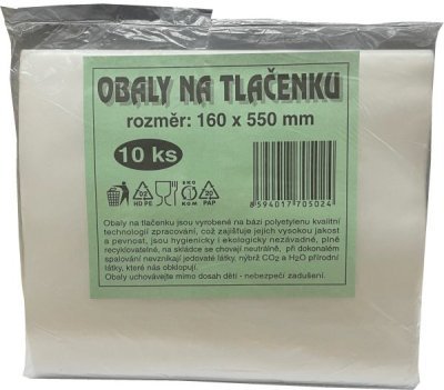 Obaly na tlačenku 160x550 mm 10 ks