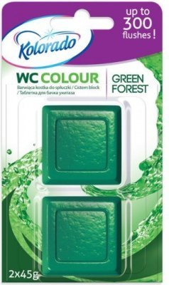 Kolorado WC Colour toilet block, green 2 pcs