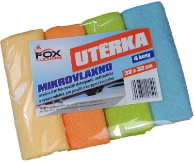Fox cleaning utěrky z mikrovlákna 4 ks 32x32