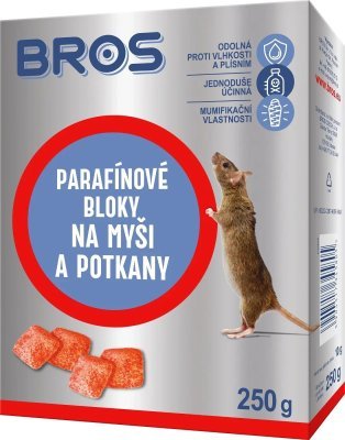 Bros parafínové bloky na myši, krysy a potkany 250g