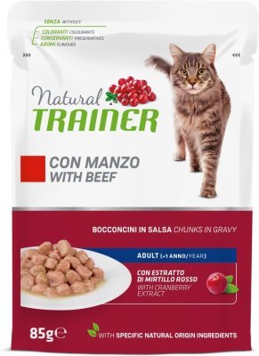 Kapsička Trainer Natural CAT AD. hovězí 85g